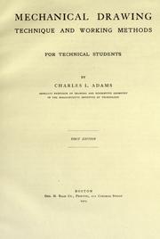 Cover of: Mechanical drawing by Charles L. Adams