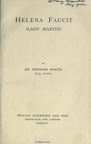 Cover of: Helena Faucit (Lady Martin)