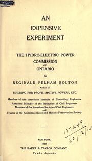 An expensive experiment by Reginald Pelham Bolton