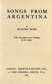 Cover of: Songs from Argentina