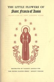 Cover of: The little flowers of Saint Francis of Assisi by Francis of Assisi