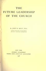 Cover of: The future leadership of the church