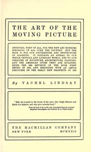 Cover of: The art of the moving picture ... by Vachel Lindsay