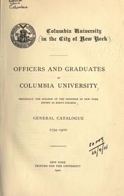 Cover of: Officers and graduates of Columbia University by Columbia University.
