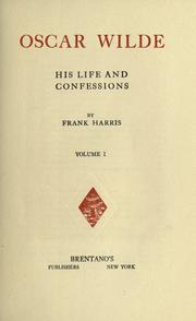 Cover of: Oscar Wilde by Frank Harris