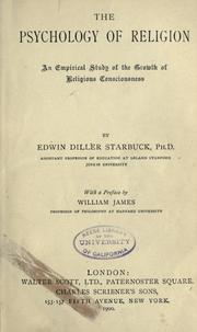 Cover of: The psychology of religion by Edwin Diller Starbuck