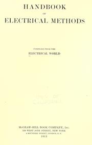 Cover of: Handbook of electrical methods