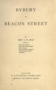 Cover of: Bybury to Beacon street