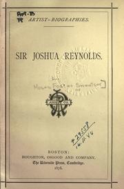 Cover of: Sir Joshua Reynolds.