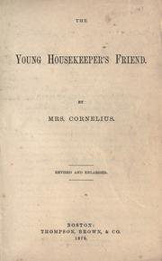 Cover of: The young housekeeper's friend.