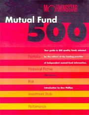 Cover of: Morningstar Mutual Fund 500: 1999 Edition (Morningstar Funds 500)