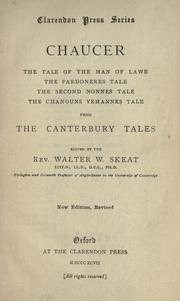 Cover of: The tale of the man of lawe by Geoffrey Chaucer