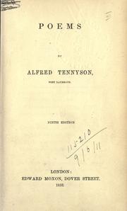 Cover of: Poems. by Alfred Lord Tennyson