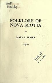 Cover of: Folklore of Nova Scotia.