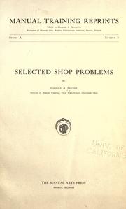 Cover of: Selected shop problems