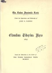 Cover of: Claudius Tiberius Nero.  1607. by 