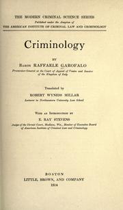 Cover of: Criminology