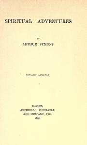 Cover of: Spiritual adventures by Arthur Symons