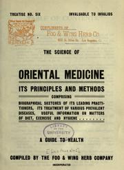 Cover of: The science of oriental medicine by Foo & Wing Herb Company, inc., Los Angeles