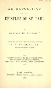 Cover of: An exposition of the Epistles of St. Paul by Bernardin de Picquigny