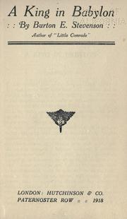 Cover of: A king in Babylon