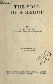 Cover of: The soul of a bishop. by H. G. Wells