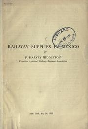 Cover of: Railway supplies in Mexico