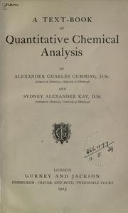 Cover of: A text-book of quantitative chemical analysis.