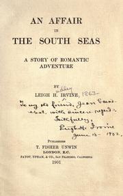 Cover of: An affair in the South Seas: a story of romantic adventure