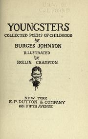 Cover of: Youngsters by Johnson, Burges