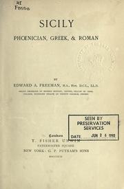 Cover of: Sicily, Phoenician, Greek, and Roman.