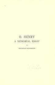 Cover of: O. Henry by Henderson, Archibald