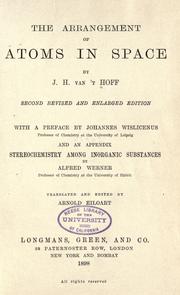 Cover of: The arrangement of atoms in space