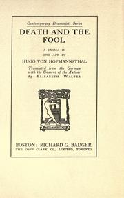 Cover of: Death and the fool: a drama in one act