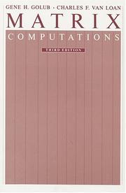 Cover of: Matrix computations by Gene H. Golub