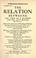 Cover of: The relation betweene the lord of a mannor and the coppy-holder his tenant