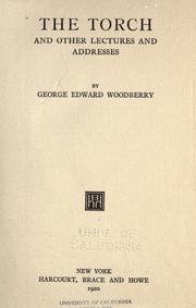 Cover of: The torch by George Edward Woodberry