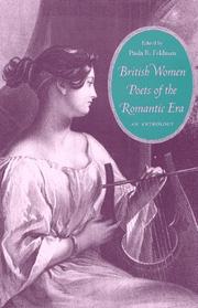 British women poets of the Romantic era by Paula R. Feldman
