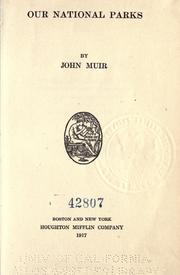 Cover of: Our national parks by John Muir