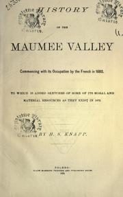 History of the Maumee Valley by H. S. Knapp