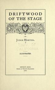 Cover of: Driftwood of the stage