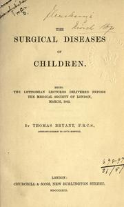 Cover of: The surgical diseases of children.