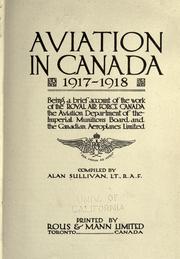 Cover of: Aviation in Canada, 1917-1918. by Alan Sullivan