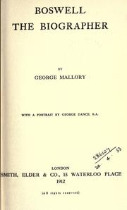 Boswell, the biographer by George Mallory