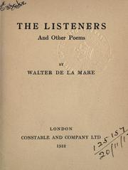 Cover of: The listeners, and other poems.