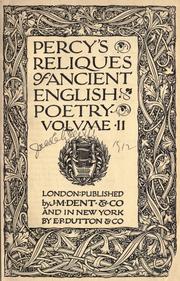 Cover of: Percy's reliques of ancient English poetry.
