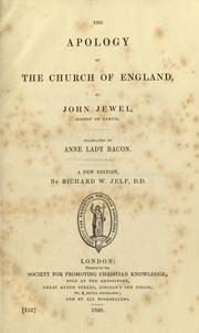 Cover of: An apology of the Church of England by John Jewel