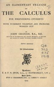 Cover of: An elementary treatise on the calculus for engineering students, with numerous examples and problems worked out.