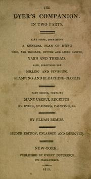 The dyer's companion by Elijah Bemiss