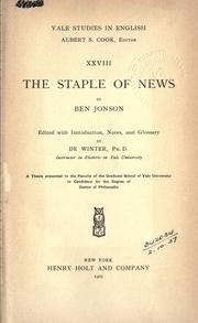 Cover of: The staple of news by Ben Jonson